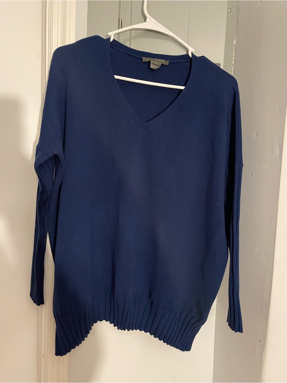 Blue V neck sweater